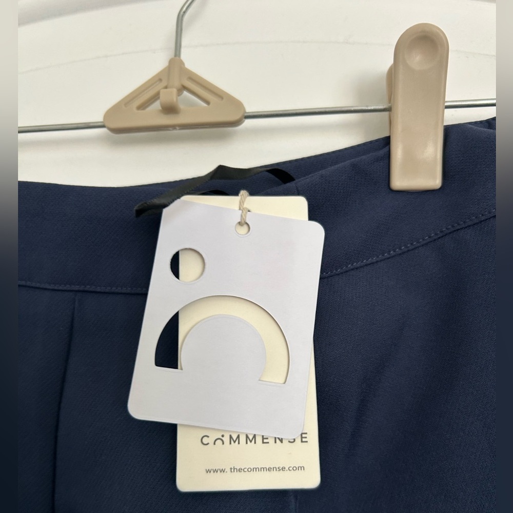 Commense Asymmetric Layered Split Mini Skirt Blue… - image 7